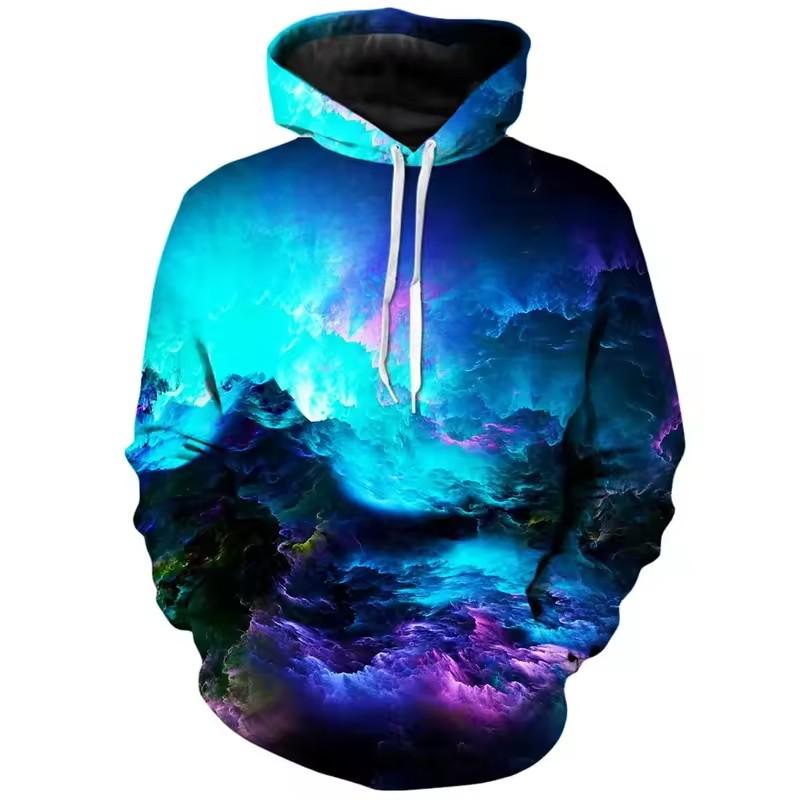 3D Abstract Bee Pattern Printed Men's Hoodie Loose Sweatshirt Harajuku Y2k Clothes Long Sleeve Pullover