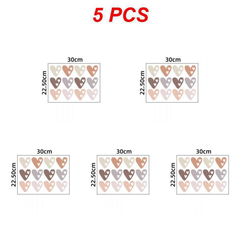 1~10PCS New Heart Bohemian Style Wall Stickers Self-adhesive Wall Stickers Decorative Stickers Kids Bedroom Home Decor Wall