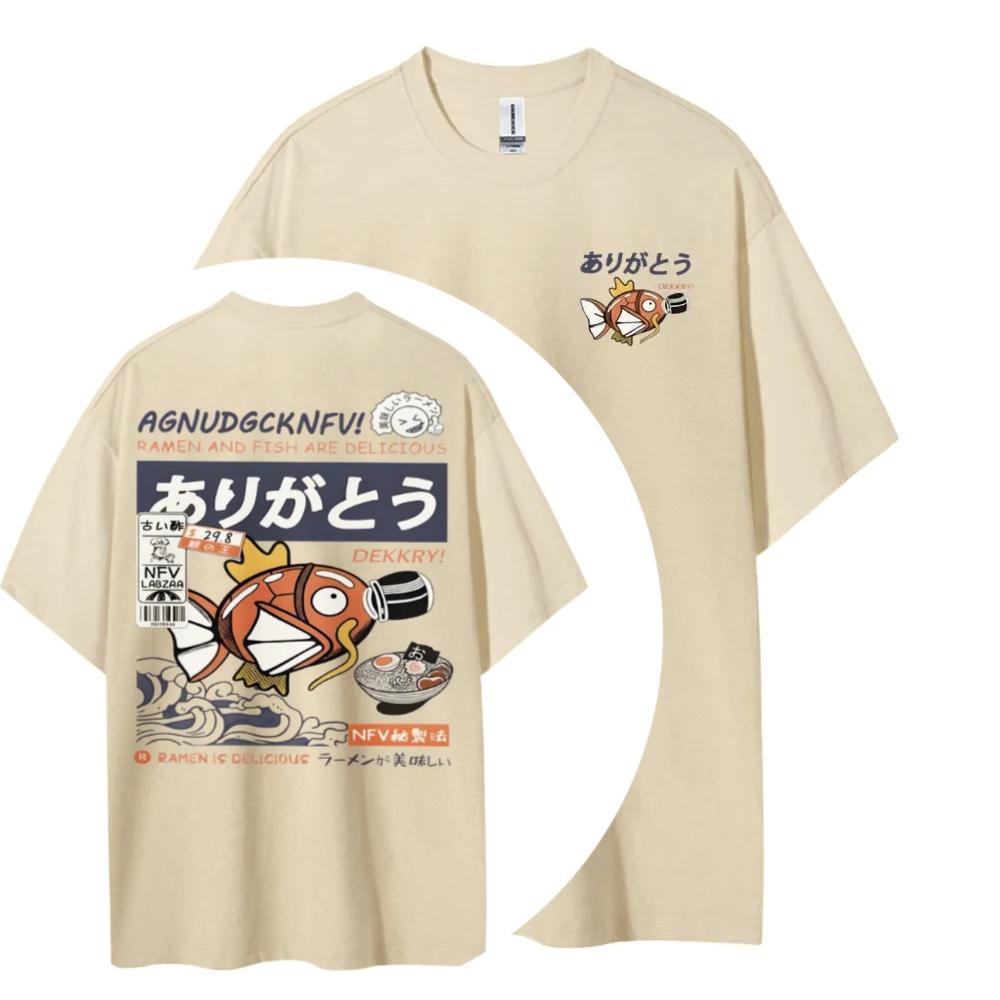 Pokémon Cotton Unisex Crewneck Anime TShirt Comfortable Shortsleeved Sports and Casual Mens and Womens Tops Popular Tshirt