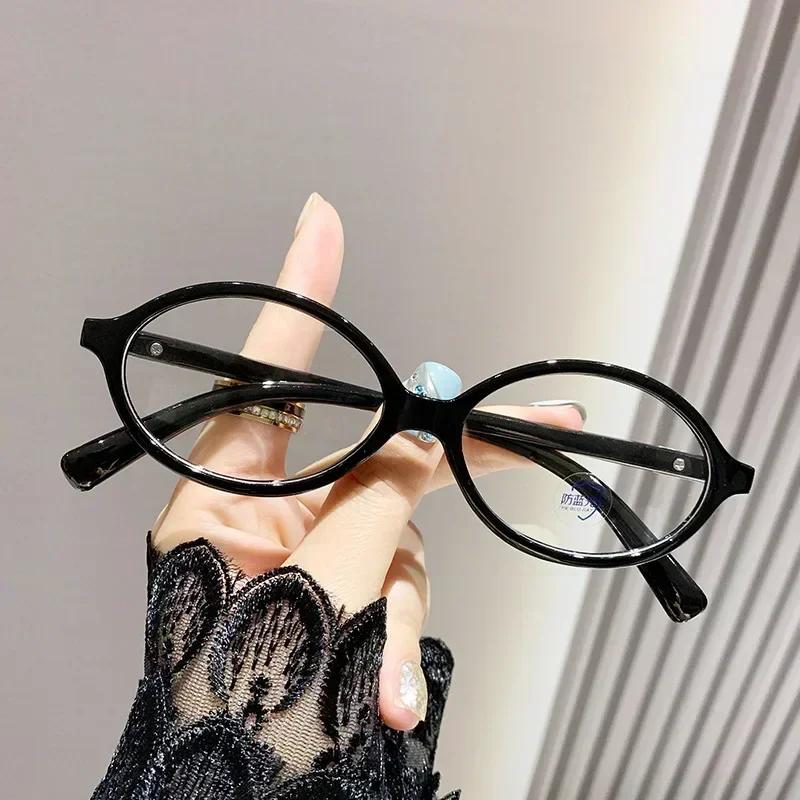 Retro Oval Shaped Glasses With Small Frames For Presbyopia Ultra Light Unisex Comfortable And Durable Anti-Blue Light Glasses