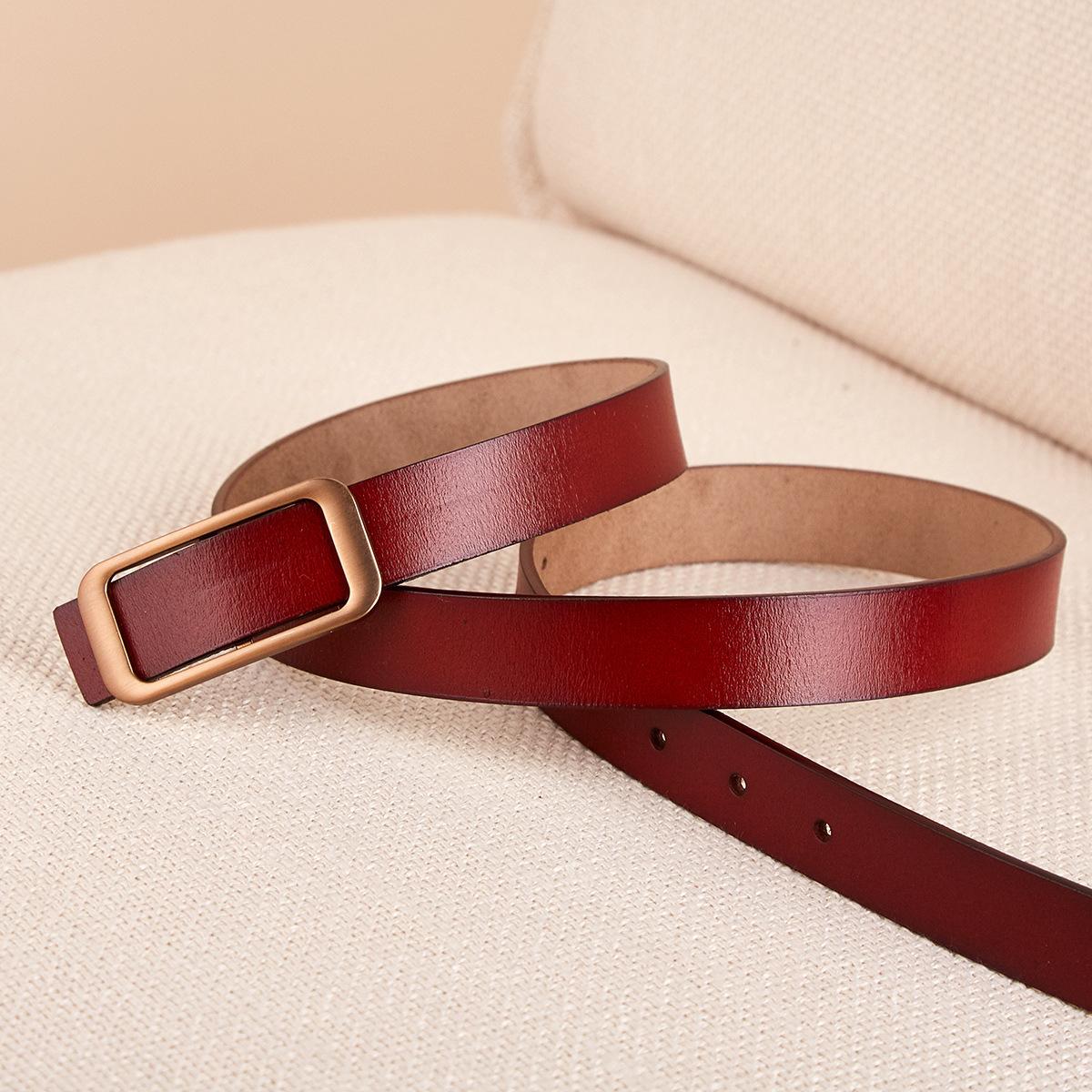

Новый женский круглый ремень с пряжкой, декоративный пояс для джинсов, универсальная пряжка из натуральной коровьей кожи для женщин 105cm