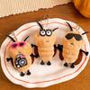 Cute Plush Cockroach Keychain Stuffed Animal Car Key Holder Backpack Pendant Cartoon Stuffed Doll Keyring Fun Gift Accessories