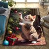 Aksamit Kryształowy Dekoracja Świąteczna Xmas Nadrukowany Dywanik Dywan do Sypialni Salonu Dekoracja Domu Dywany Mata Mata Antypoślizgowa Dywanik przy Łóżku