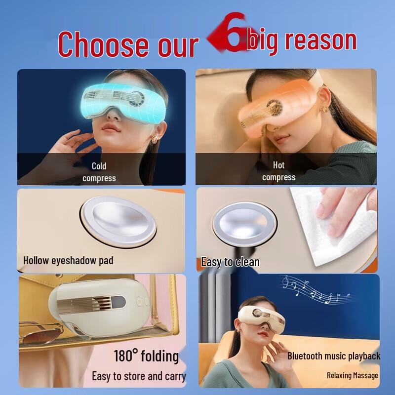 Hezheng Smart Foldable Eye Massager CN Plug (adapter Included)