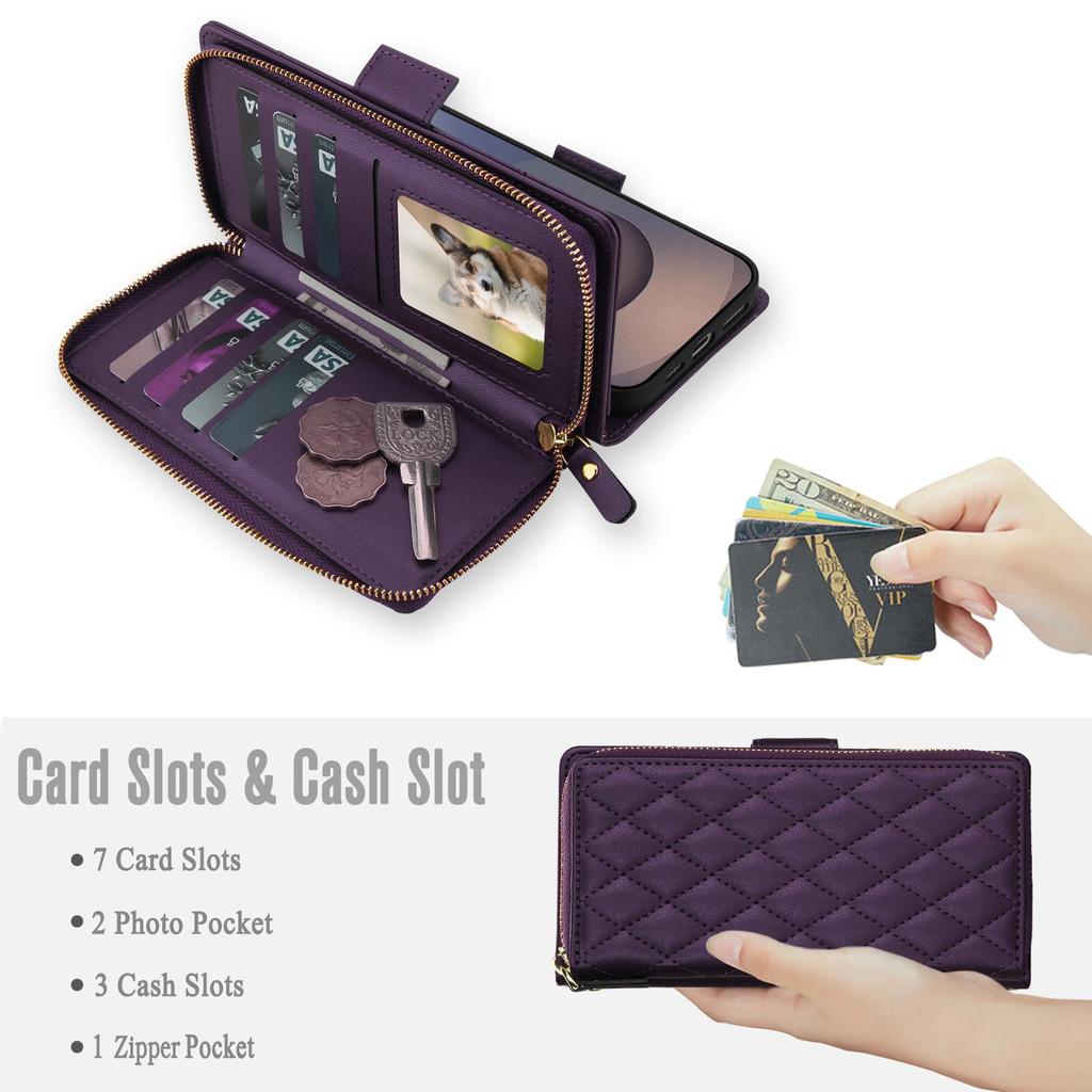 Pixel 10 Pro XL Luxury Crossbody Quilted Wallet Case for Pixel 10A