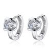 Hoop Earrings For Women Korean Silver Crystal AAA+ Cubic Zirconia Cartilage Septum Piercing Earing Jewelry KAE094