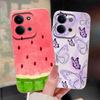 Pour Xiaomi Poco C85 C85X C75 C71 C65 Coque Mignon Chaton Goutte de Cerise Résistante aux Chocs Anti-Poussière Housse Arrière Souple Pour PocoC85X PocoC71 Capa