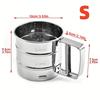 Fine Mesh Flour Sifter with Handl Stainless Steel Filter Sieve for Baking Sugar Coffee Powers Semi-automatic Manual Kitchen Tool
