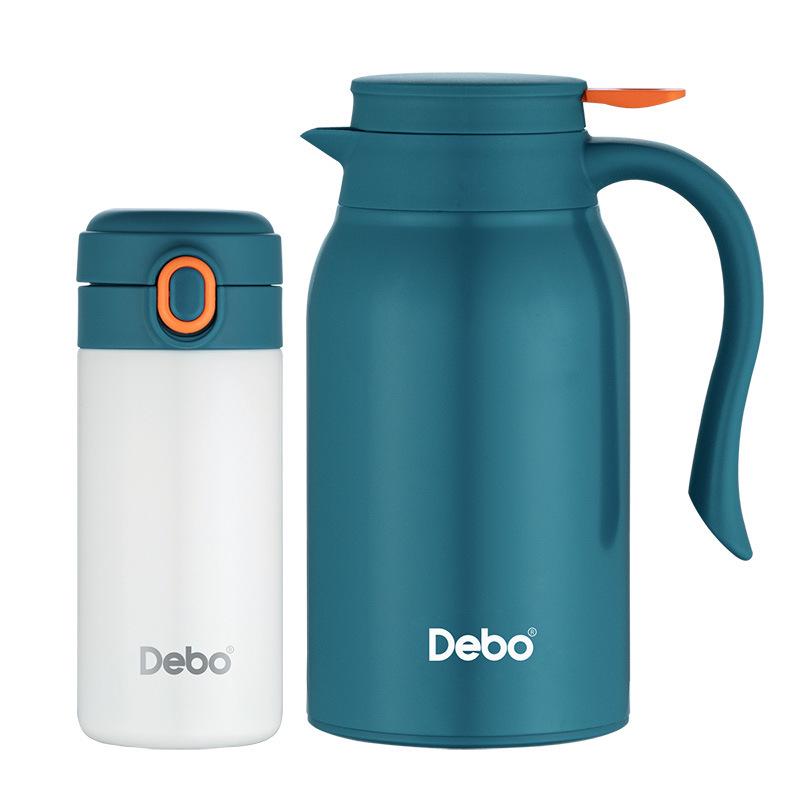 Debo Stainless Steel Kettle & Thermos Cup Set - 304 Grade with Gift Box
