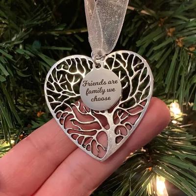 Christmas Tree Alloy Hanging Decoration Girl Love Heart Snowman Reindeer Shape Hanging Ornament Friends Family Neighbors Holiday Gift