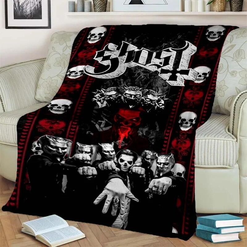 3D Ghost Band Cartoon Flannel Blanket Fashion Warm Lightweight Living Room Bedroom Sofa Bed For Picnic Blanket