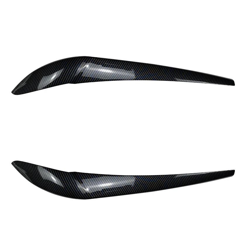 Pcs Car Headlight Lamp Eyebrows Cover Trim Stickers For BMW X3 F25 X4 F26 2014-2017 Model ABS Material Car Accessories