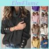 Long Sleeve High Neck Women Knitted Sweater Jumper Knitwear Autumn Tops