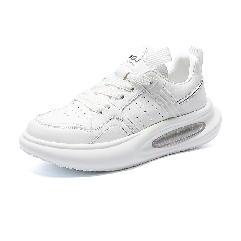 Shoes Men's Spring and Autumn Air Cushion Shoes Men's Inner Height Increasing Small White Shoes Breathable Casual Sports Thick-soled Daddy Shoes