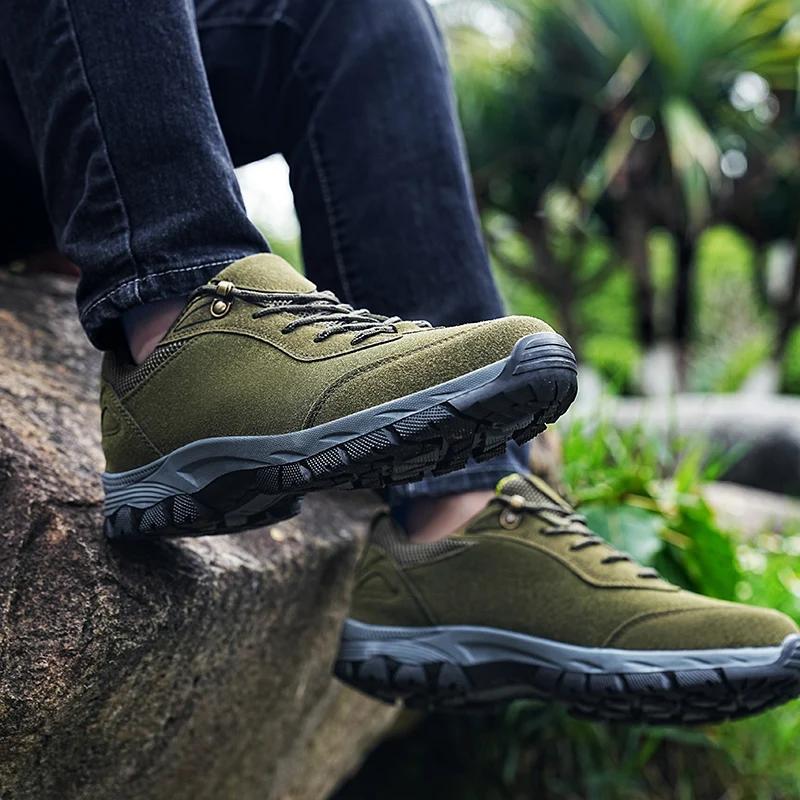 Fashion Men's Mountaineering and Hiking Shoes Outdoor Low Cut Anti Slip Cheap Men's Sports Casual Shoes 39-49