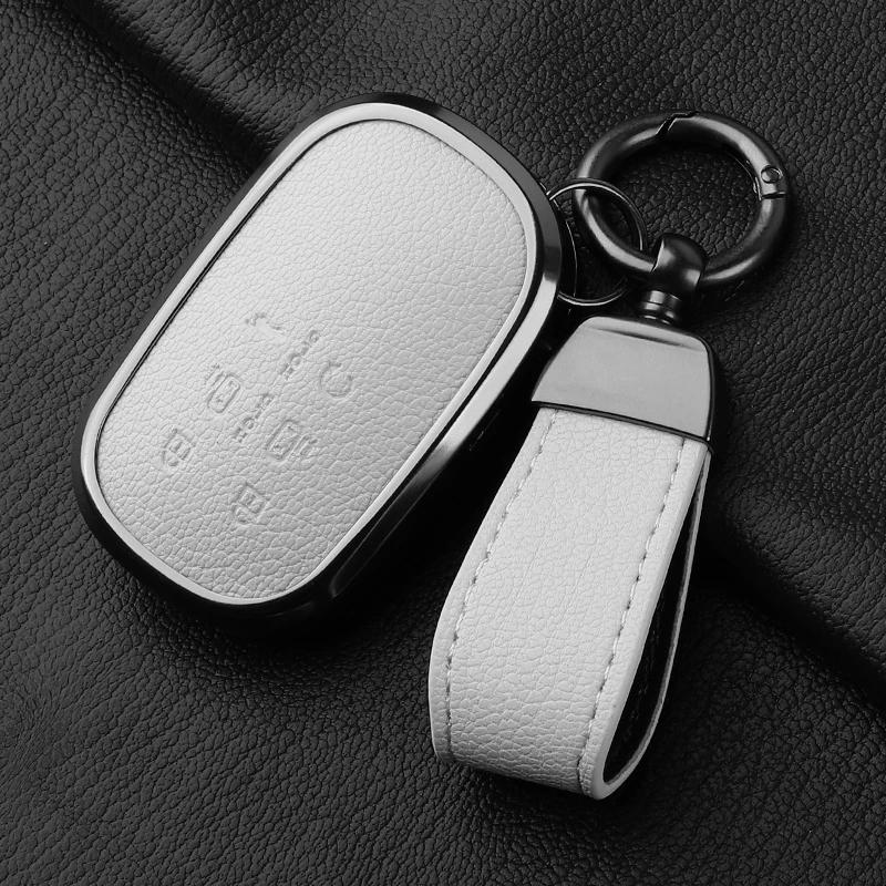 Aluminium Alloy Goatskin 6 Button Car Key Case Cover For Honda Stepwgn Rp6/Rp7/Rp8 Odyssey Freed Elysion Accessories