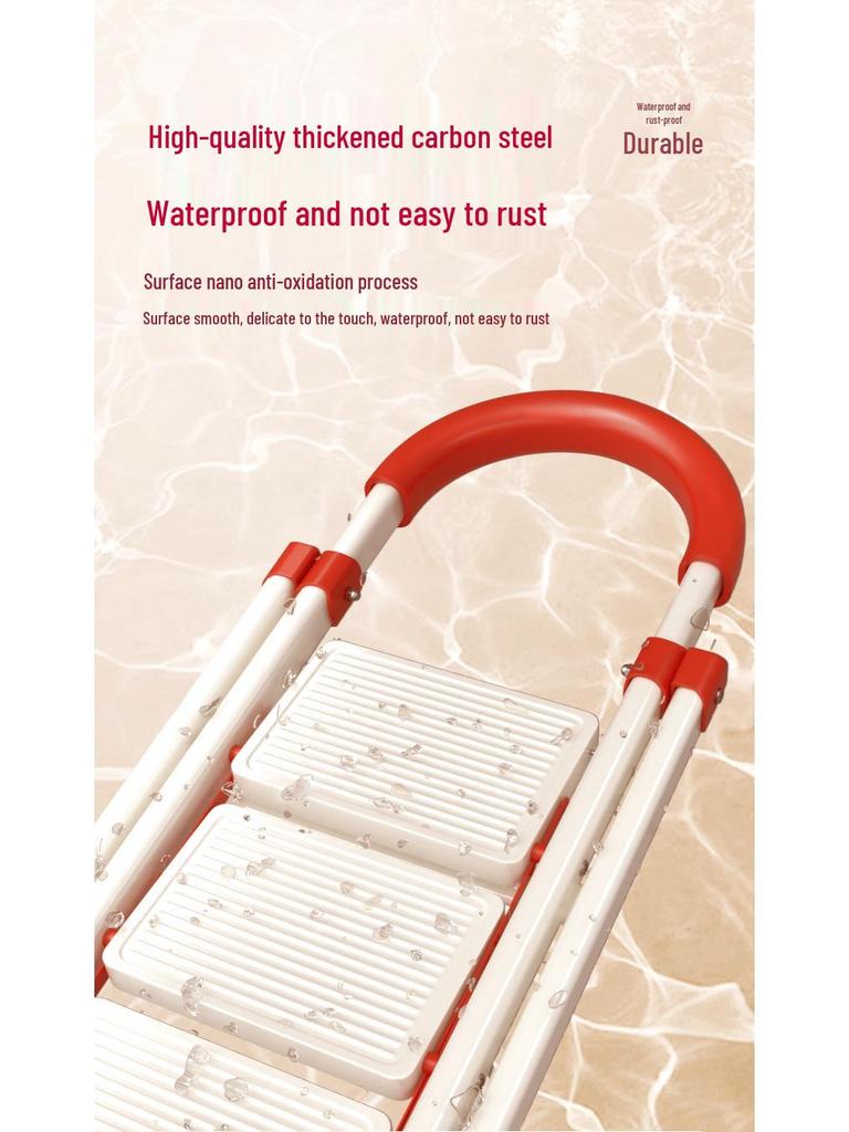 Compact Lightweight Telescopic Household A-Frame Ladder: Thickened, Widened, and Portable for Indoor Climbing