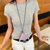 The First Layer Of Cowhide Fashionable Neck Red Envelope Earphone Bag Exquisite Mini Triangular Change Bag Versatile Beautiful Small Waste Bag