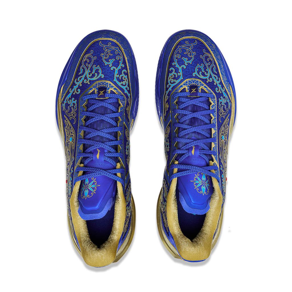 Li Ning Blade 5 V2 Dempende, Antislip, Ademende Lage Basketbalschoenen voor Heren, Blauw ABAV061-3