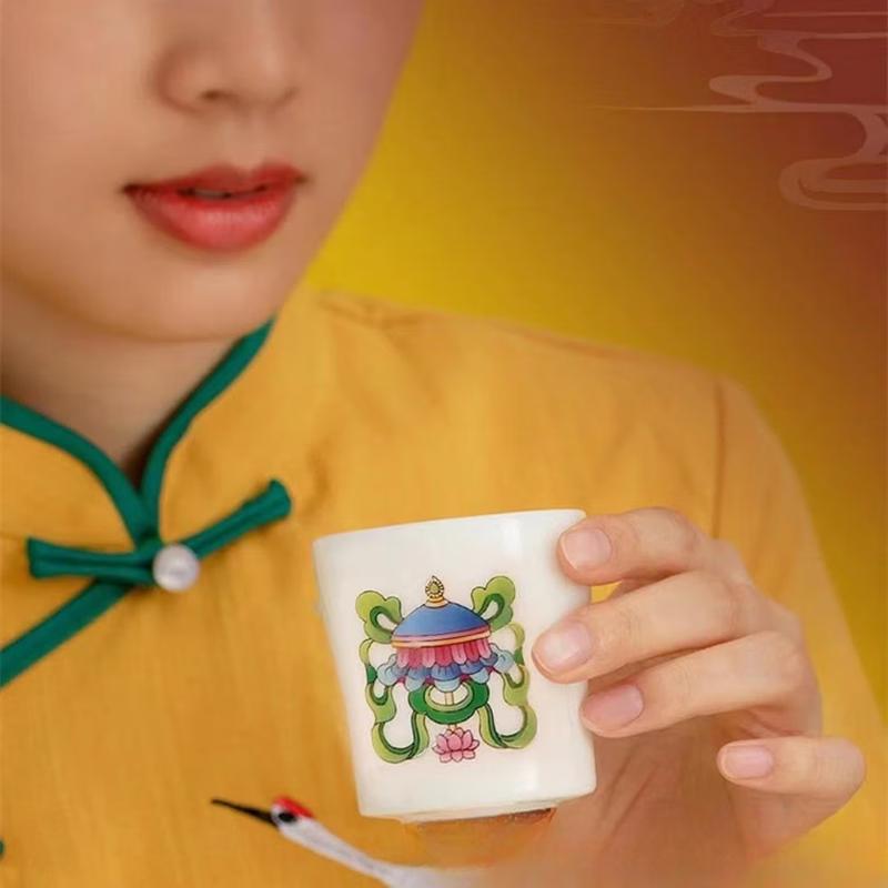 Dehua Mutton Fat Jade White Porcelain Lotus Master Teacup