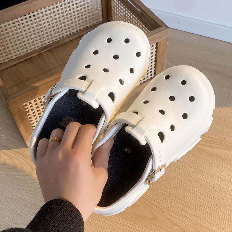 Gaten schoenen dames zomerkleding nieuwe schattige sandalen plateauzool antislip strand verpleegkundige slippers