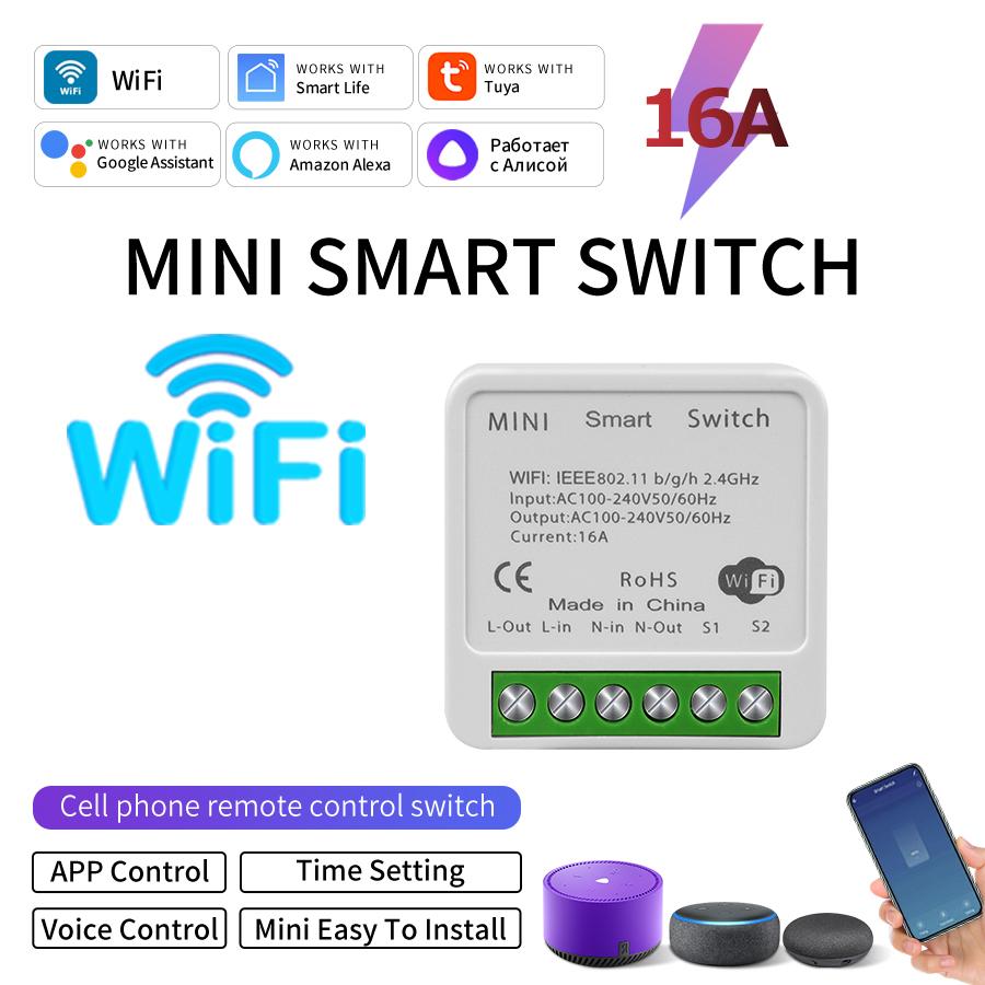 Zigbee 3.0 Wifi Tuya Smart Swich Alexa Google Assistant Home Automation DIY 16A Mini Breaker Light Switch Voice Control 100-240V