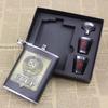 8oz Stainless Steel Alcohol Hip Flasks Faux Leather Whiskey Wine Bottle Funnel Cups Kit