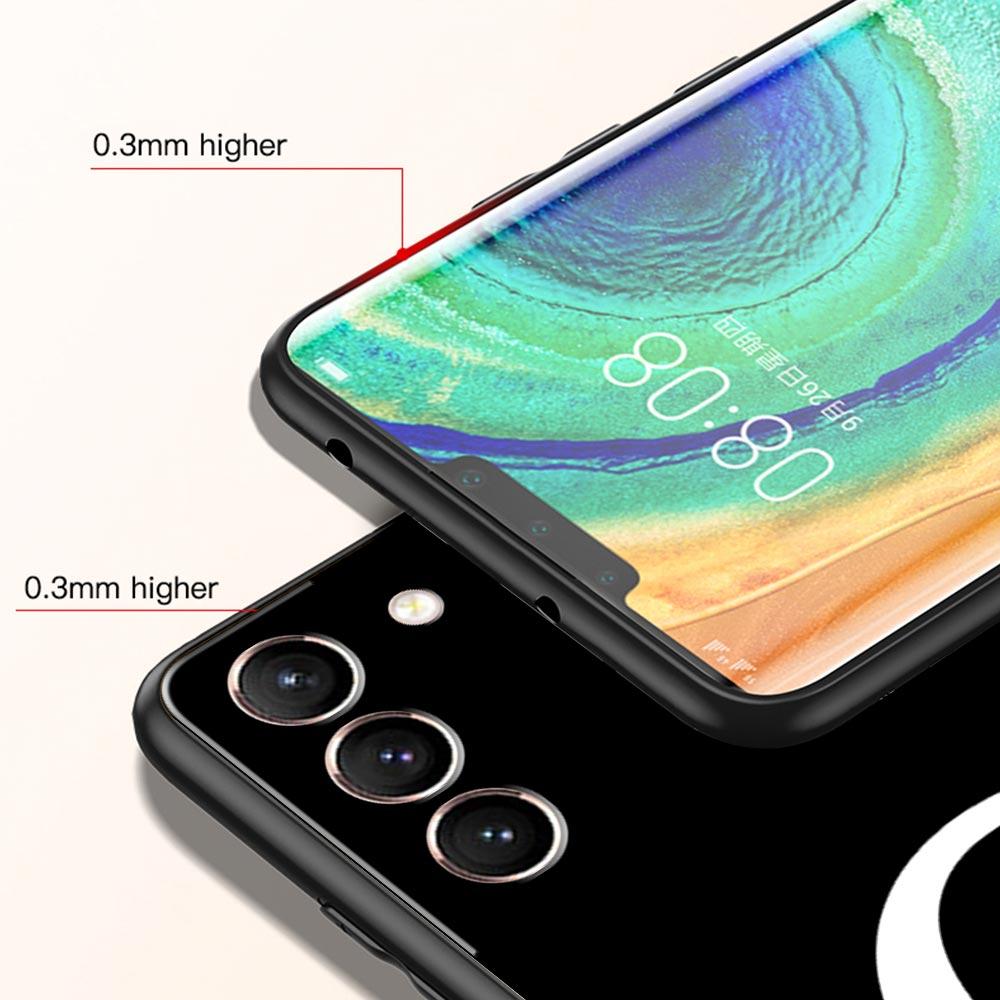 Initial Letter A Z Phone Case For Samsung Galaxy S26 Ultra S25 Plus S24 FE S23 S22 5G S21 S20 Cover Black Soft