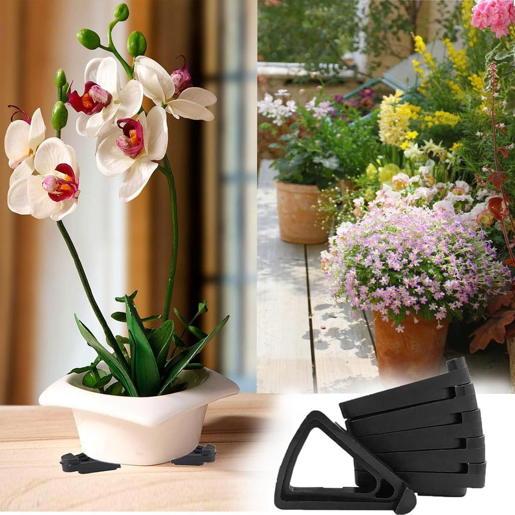 12Pcs Gardening Flower Pot Foot Pad PP Ventilation Plant Pot Heighten Base