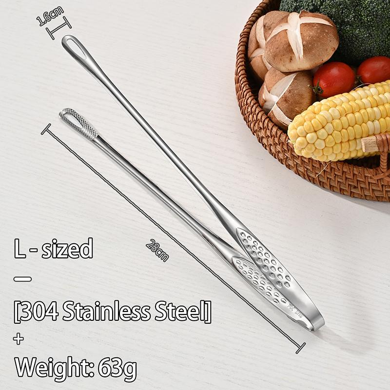 Stainless Steel Kitchen Tongs BBQ Grill Meat Barbecue Tongs Clip Food Utensils Cooking Tweezers Food Tongs CFQJ002