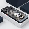 Niedliche 3D-geprägte Panda-Muster-Handyhülle für iPhone 17 Pro Max Funda iPhone 16 Pro Max 13 15 14 17 Air 16e Matte Rückseite Coque