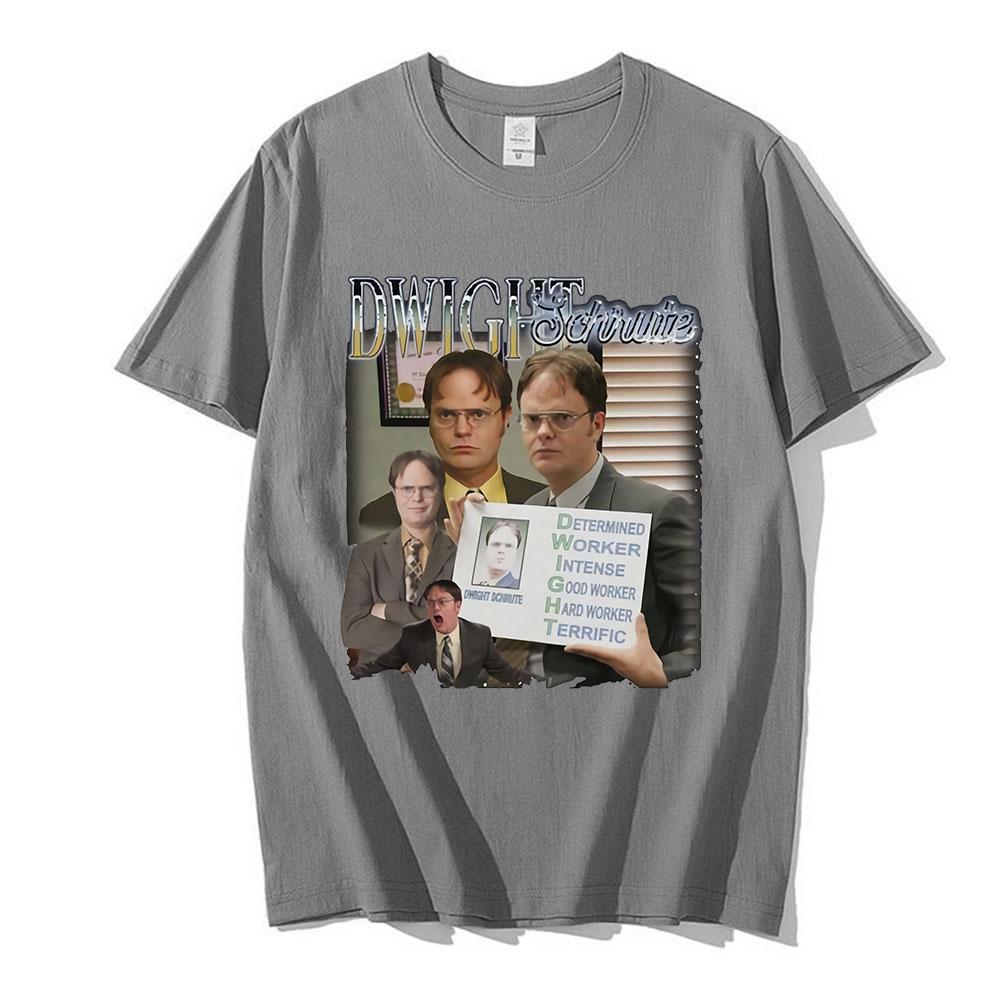 

Funny Dwight Schrute Homage T Shirt Women Short Sleeved Pure Cotton T-shirt TV Show US The Office Michael Scott Fashion T-shirts 4XL