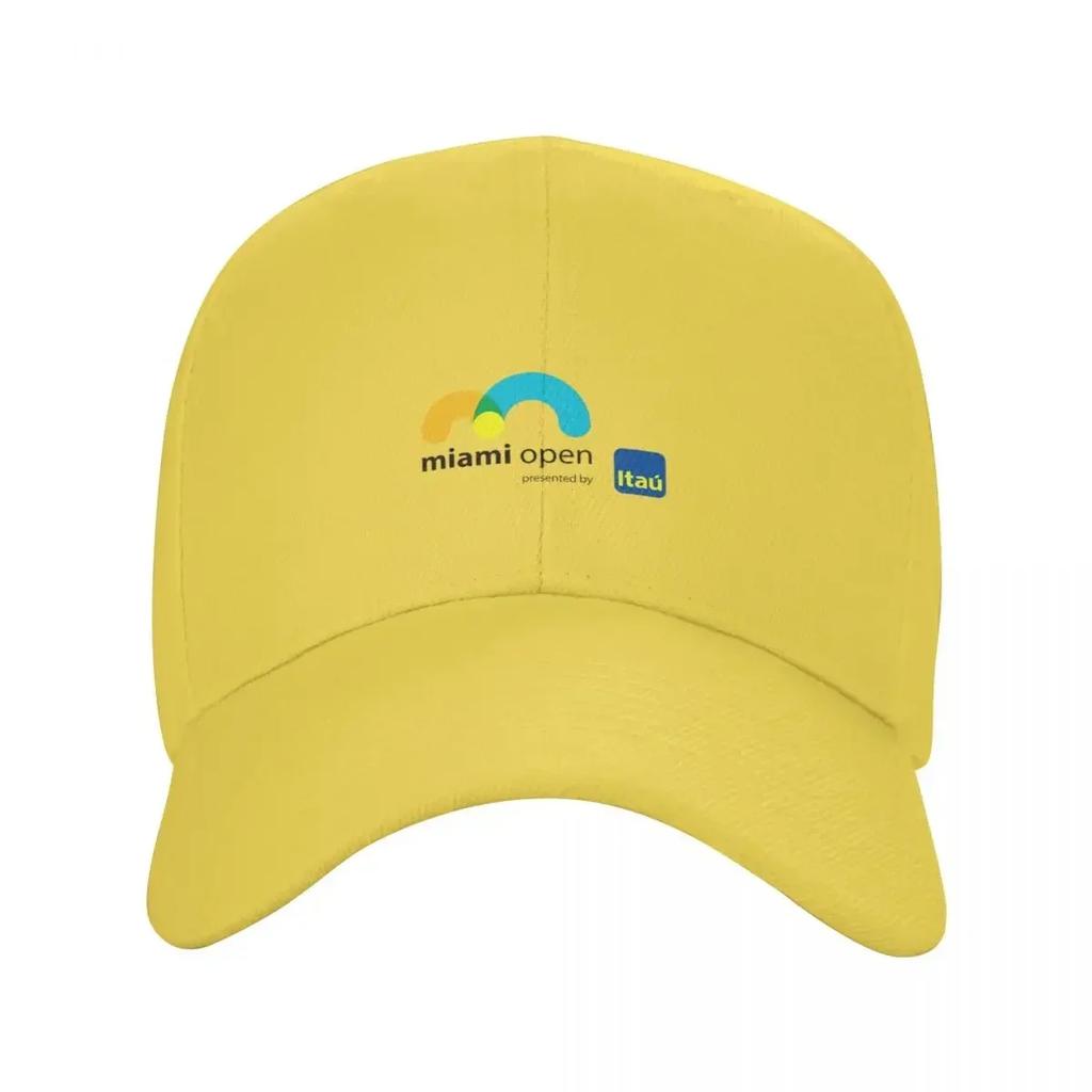 Miami Open Logo Tennis Present Baseball Cap Black Luxury Caps Bobble Hat Beach Outing Male Women's