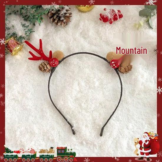 Ободок с рогами в стиле феи Мори – Рождественские аксессуары для волос и заколки