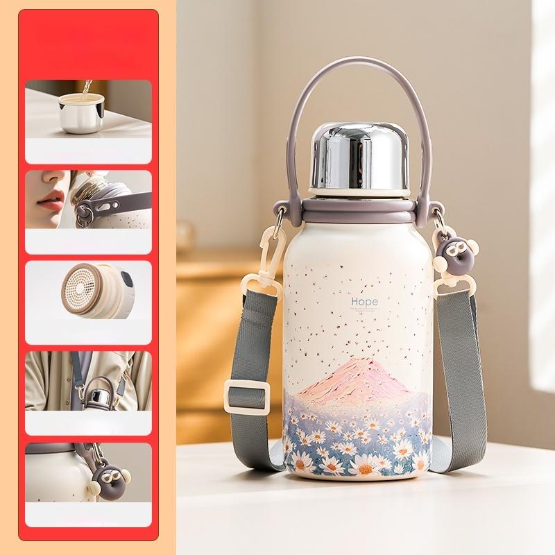 GIANXI Stainless Steel Vacuum Flasks Ice Cup Cold Insulation Cup Portable Cup Thermos Cup Brings High Capacity Thermo Bottle