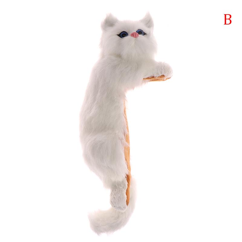 Cute Plush Fake Cat Art Ornaments Figurine Home Desk Tv Hanging Toys Home Decor