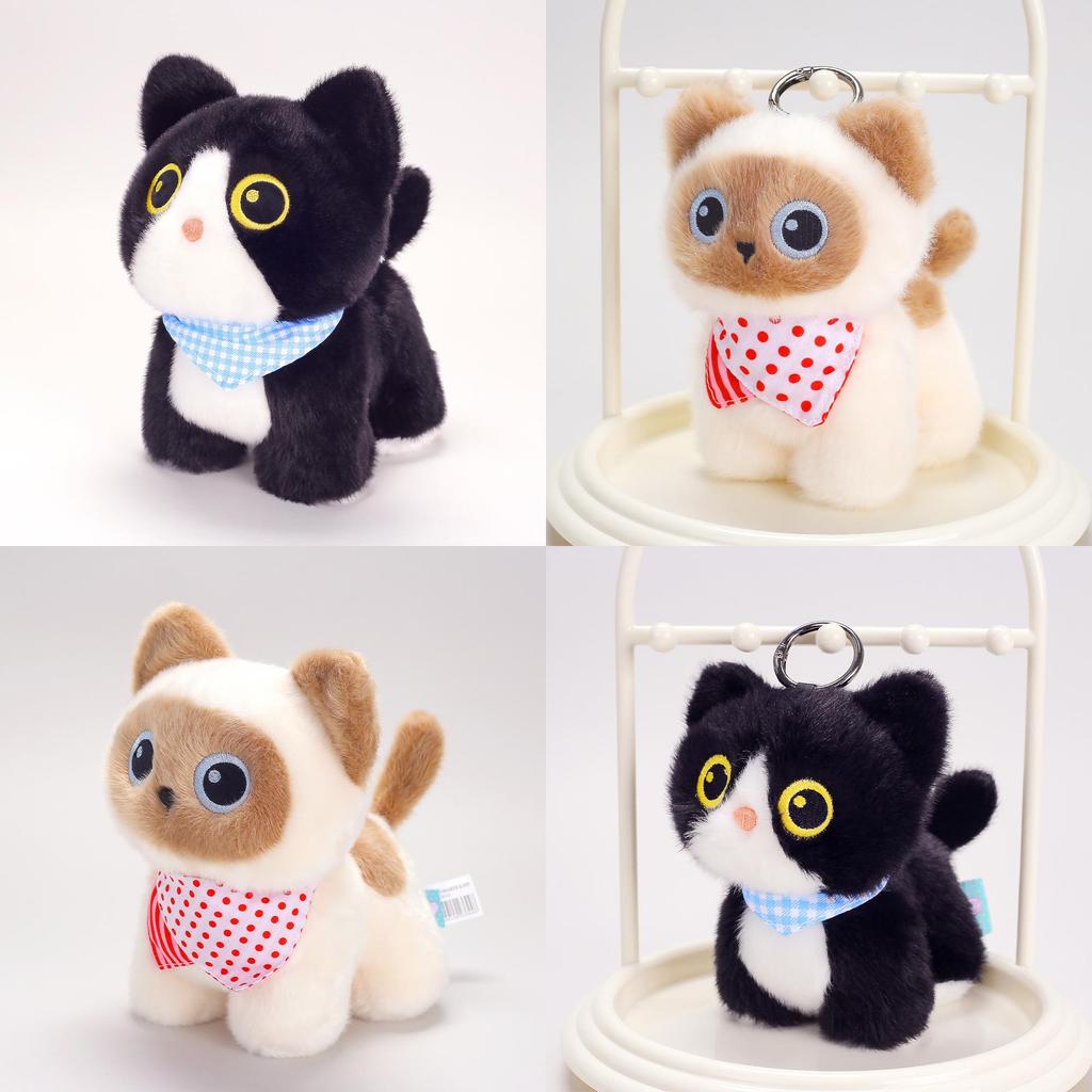 Bambola Gatto Peluche Multiai con Imbottitura in Fibra di Poliestere per Stanza dei Giochi dei Bambini e Regalo