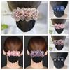 Korean Style Bun Snood Bead Hair Net Cover Vintage Flower Spring Clip  Ladies
