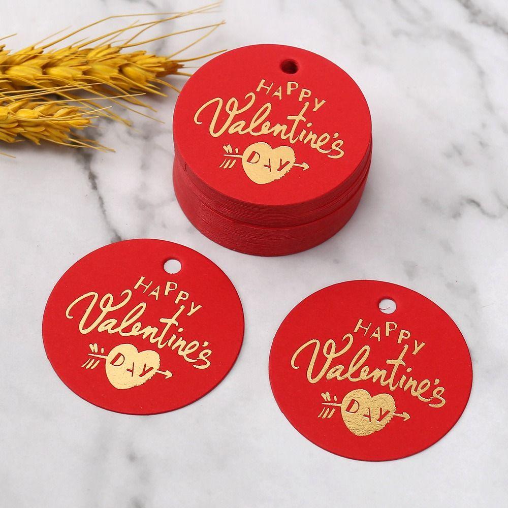 100pcs Hanging Decoration Gift Labels Heart Shaped Cards Hand Gift Hanging Tag  Party Label Stickers