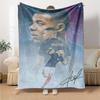 Star Player Kylian Mbappé Blanket Soft & Cozy Perfect for Chair Livingroom Office Four Seasons Universal Playful Design