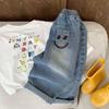 Kinderhosen Herbst Jungen Koreanisch Bestickt Smiley Gesicht Lässig Hübsch Vielseitig Jeans