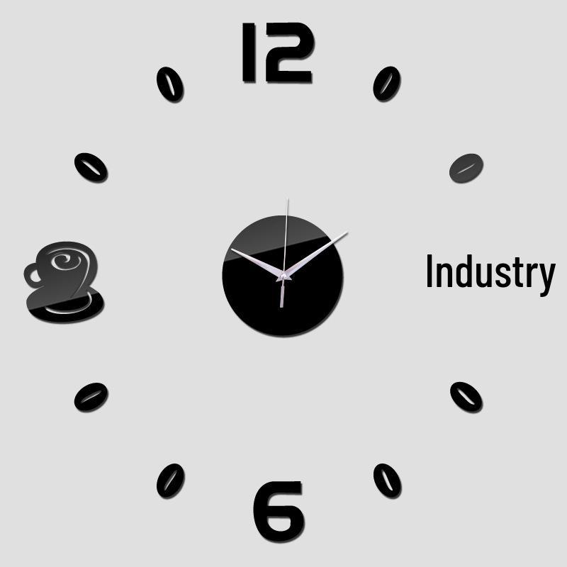 

Сделай сам акриловые зеркальные настенные часы - 3D персонализированный дизайн кофейной чашки для домашнего художественного оформления Red XZ032