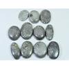 221Cts. Natural Black Fossil Coral Oval Cabochon Loose Gemstone 11Pcs Lot C-638