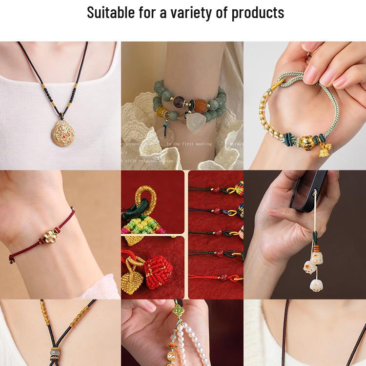 Hand-Woven Coil Bracelet Buckle Head with Pendant
