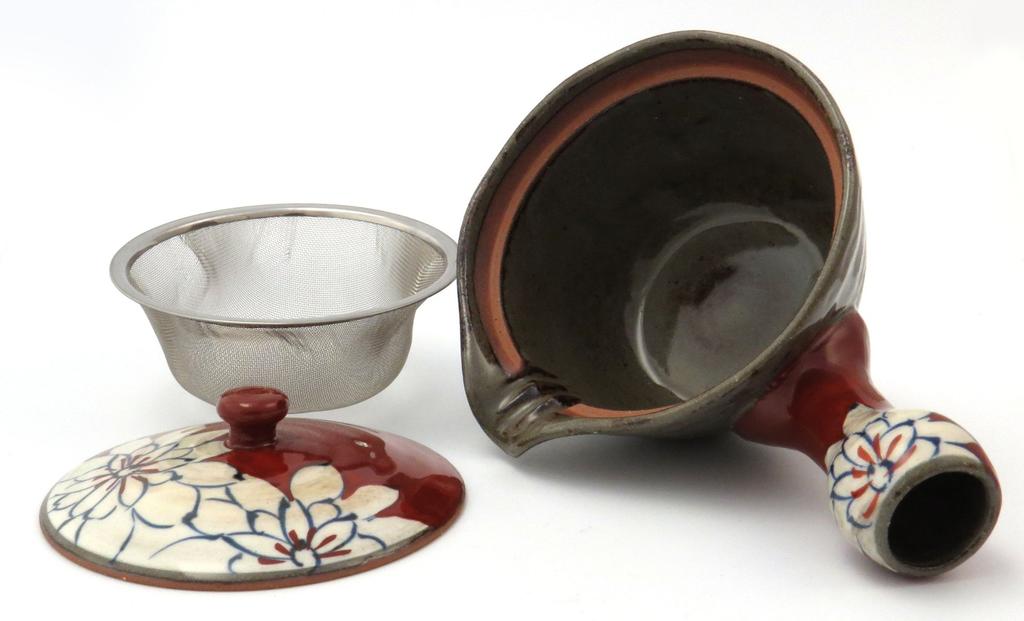 Hasami Ware Fukusho Kiln Dahlia Teapot Powder-glazed Hand-painted