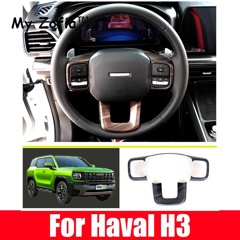 For Haval H3 2024 2025 Car Window Lift Switch Button Wood grain Panel Parts Trim Handle cover Door Armrest Panel Interior Access