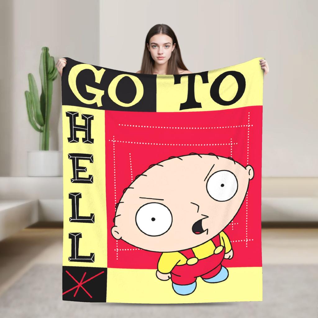 Rodiny Kreslený Peter Griffin Pánové Deku Super Měkká Zábavná Plyšová Přikrývka Na Cestování Kancelář Flanelová Přehoz Na Postel Pokrývka Postele