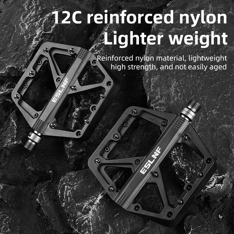 OEMBicycle Pedal Platform Ultralight Nylon Road Mountain Bike Pedal Non-slip MTB Flat Pedals for BMX MTB