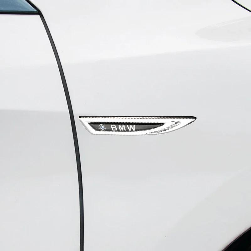 AAAPH1 Complete Exterior Decor Set 2Pcs Metal Car Body Stickers Fender Side Emblem Badge Kit For BMW M6 M5 E53 E83 E90 E91 E65 E60 F25