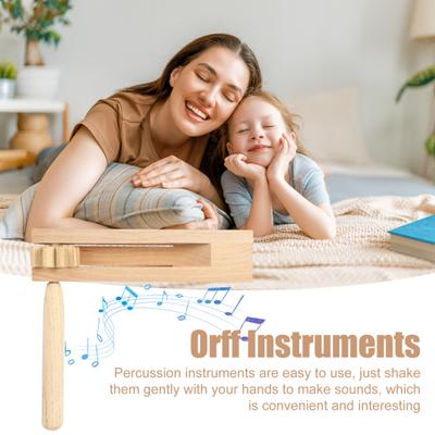 Wooden Ratchet Noise Maker Orff Instruments Birch Wood Hand Rattle Toy for Sporting Events Games Celebrations